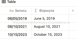 Формула Notion 2.0 «Дата из текста: ММ/ДД/ГГГГ»