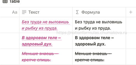 Формула Notion 2.0 «Удаление форматирования (оформления) текста»